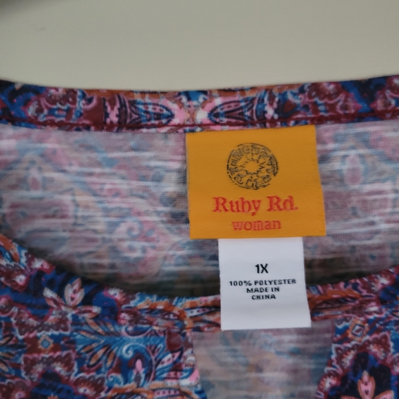 Ruby Rd. Multicolor Paisley Blouse - Picture 2 of 4